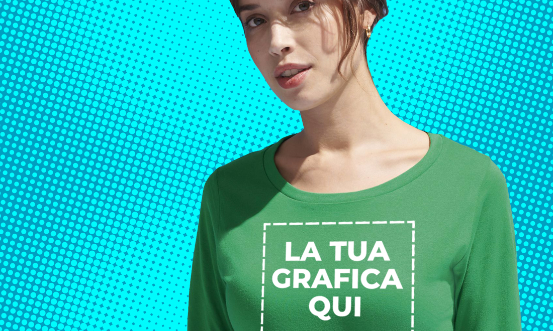 Catalogo T-shirt manica lunga personalizzabile donna